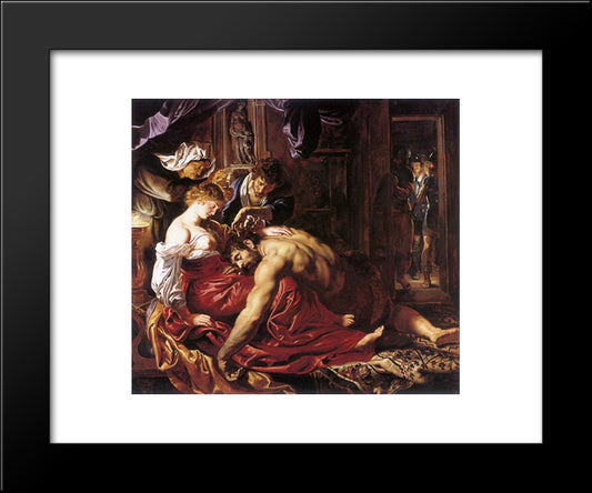 Samson And Delilah 20x24 Black Modern Wood Framed Art Print Poster by Rubens, Peter Paul