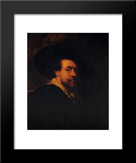 Self-Portrait 20x24 Black Modern Wood Framed Art Print Poster by Rubens, Peter Paul