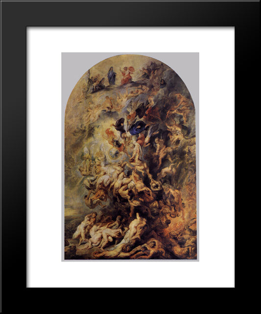 Small Last Judgement 20x24 Black Modern Wood Framed Art Print Poster by Rubens, Peter Paul