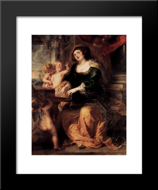 St. Cecilia 20x24 Black Modern Wood Framed Art Print Poster by Rubens, Peter Paul