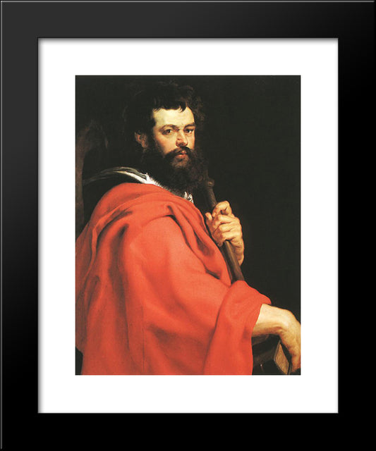 St. James The Apostle 20x24 Black Modern Wood Framed Art Print Poster by Rubens, Peter Paul