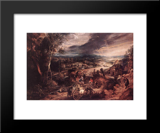 Summer 20x24 Black Modern Wood Framed Art Print Poster by Rubens, Peter Paul