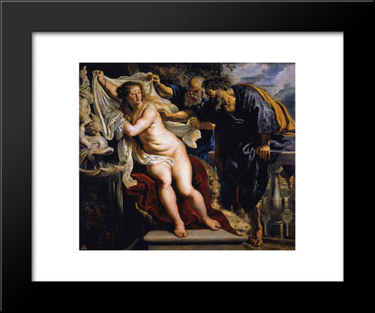 Susanna And The Elders 20x24 Black Modern Wood Framed Art Print Poster by Rubens, Peter Paul