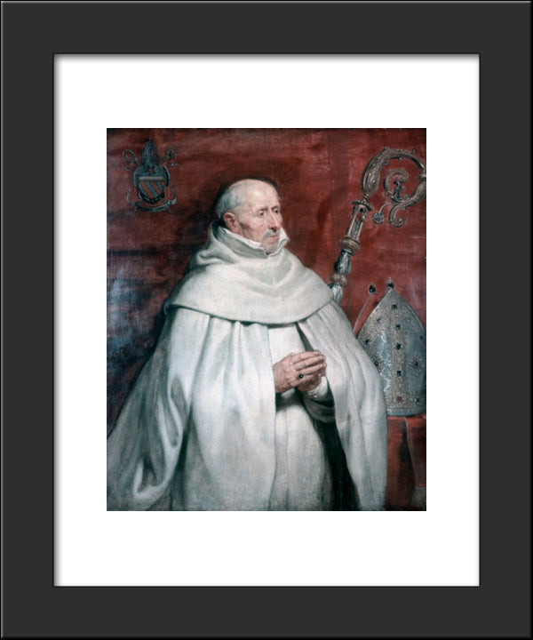 The Abbot Of St. Michael'S 20x24 Black Modern Wood Framed Art Print Poster by Rubens, Peter Paul