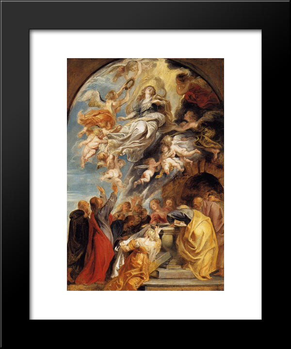 The Assumption Of Mary 20x24 Black Modern Wood Framed Art Print Poster by Rubens, Peter Paul