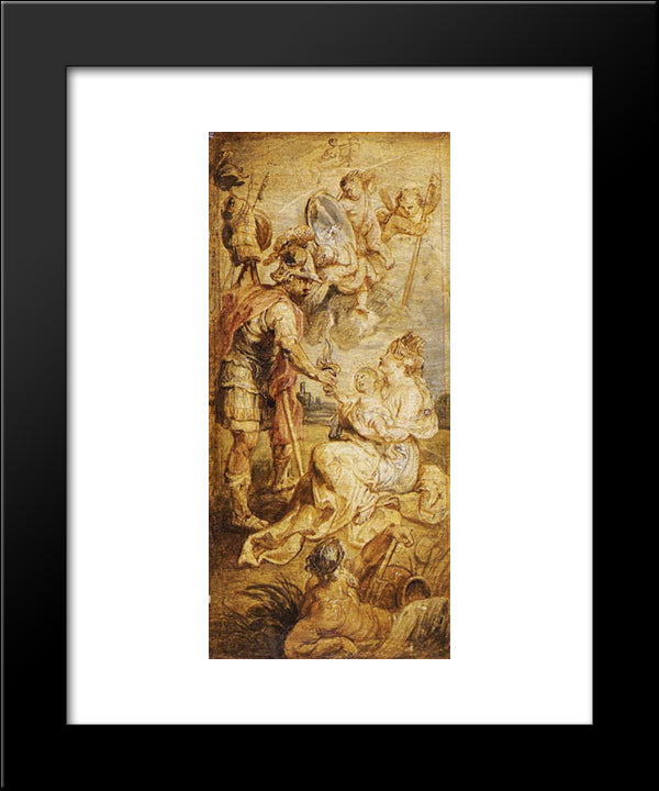 The Birth Of Henri Iv Of France 20x24 Black Modern Wood Framed Art Print Poster by Rubens, Peter Paul