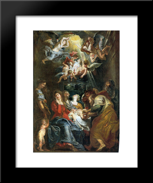 The Circumcision Of Christ 20x24 Black Modern Wood Framed Art Print Poster by Rubens, Peter Paul