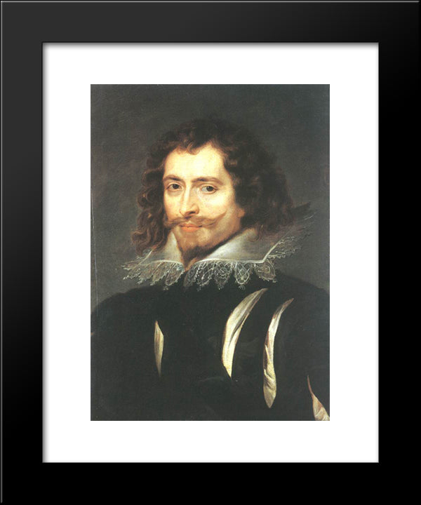 The Duke Of Buckingham 20x24 Black Modern Wood Framed Art Print Poster by Rubens, Peter Paul