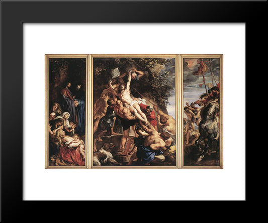 The Elevation Of The Cross 20x24 Black Modern Wood Framed Art Print Poster by Rubens, Peter Paul