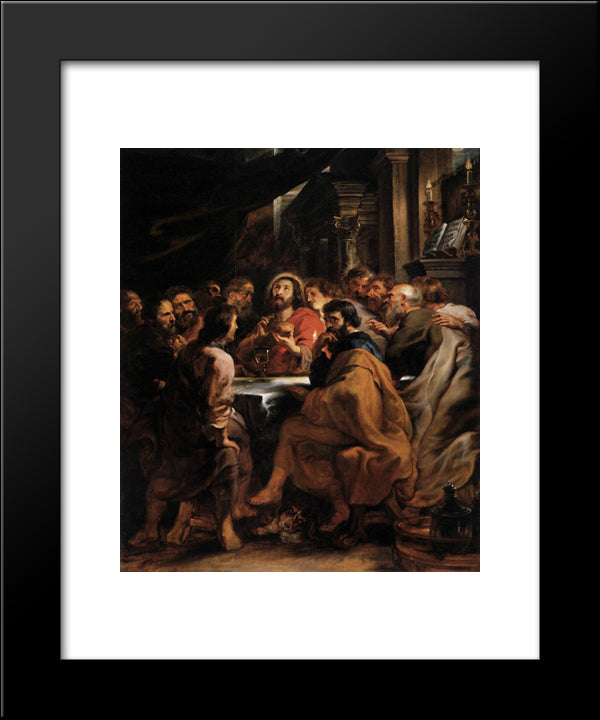 The Last Supper 20x24 Black Modern Wood Framed Art Print Poster by Rubens, Peter Paul