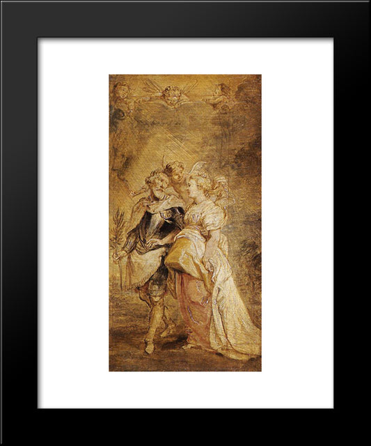 The Marriage Of Henri Iv Of France And Marie De Medici 20x24 Black Modern Wood Framed Art Print Poster by Rubens, Peter Paul