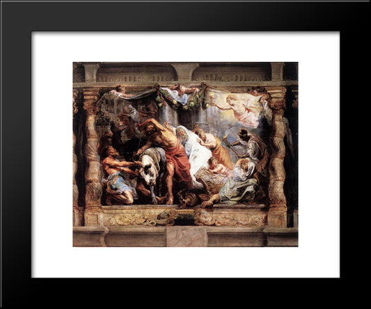 The Victory Of Eucharistic Truth Over Heresy 20x24 Black Modern Wood Framed Art Print Poster by Rubens, Peter Paul