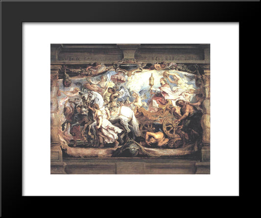 Triumph Of Church Over Fury, Discord, And Hate 20x24 Black Modern Wood Framed Art Print Poster by Rubens, Peter Paul