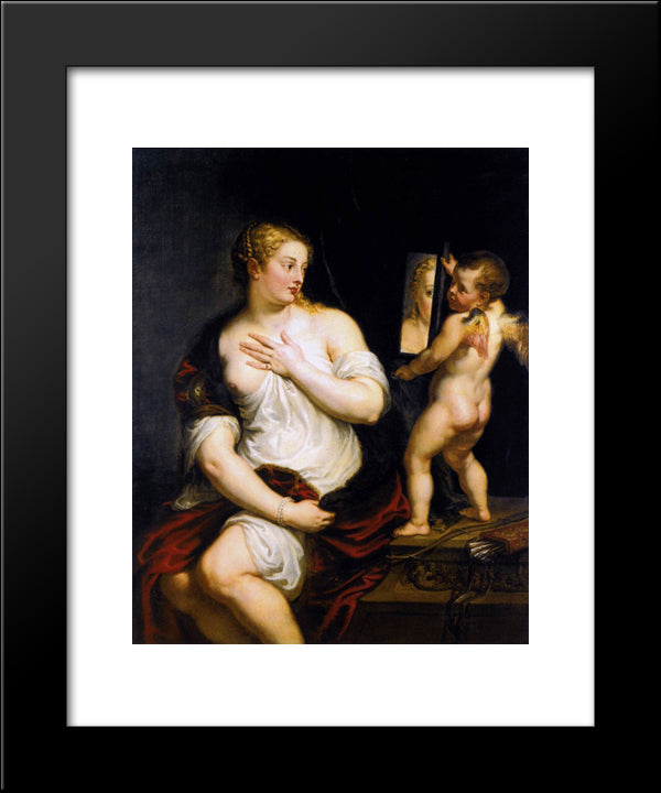 Venus At Her Toilet 20x24 Black Modern Wood Framed Art Print Poster by Rubens, Peter Paul