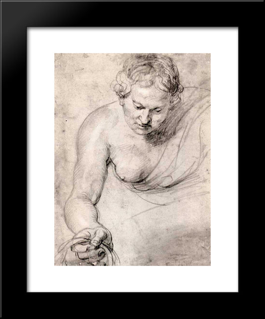Woman 20x24 Black Modern Wood Framed Art Print Poster by Rubens, Peter Paul