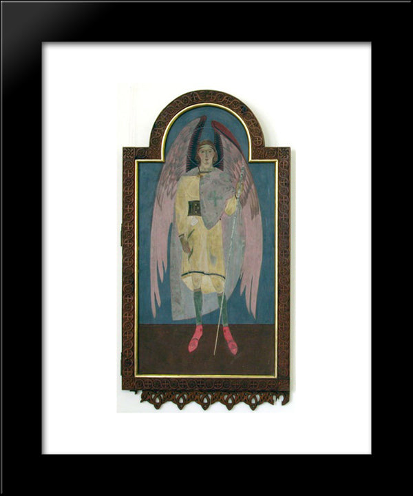 Icon Of Archangel Gabriel 20x24 Black Modern Wood Framed Art Print Poster by Kholodny (Elder), Petro