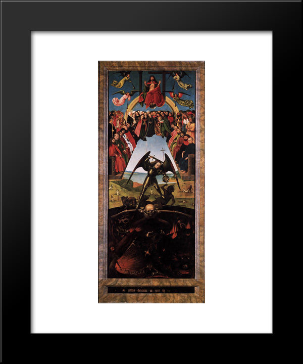 The Last Judgement 20x24 Black Modern Wood Framed Art Print Poster by Christus, Petrus
