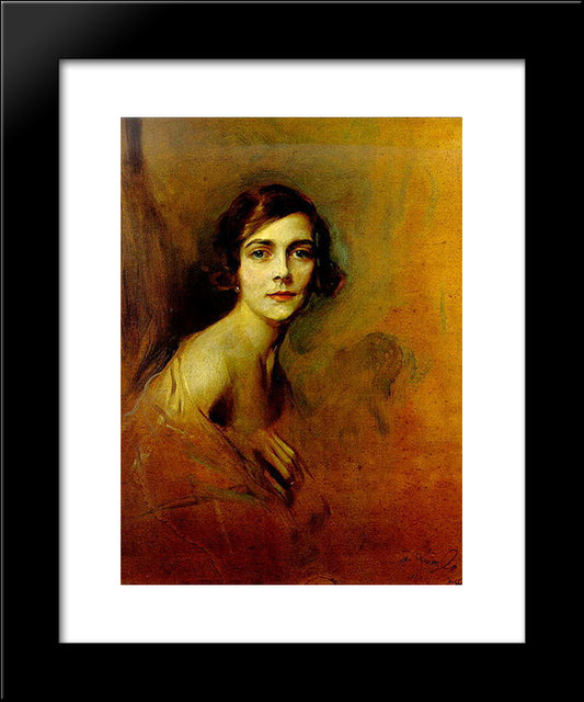 Edwina Mountbatten, Countess Mountbatten Of Burma 20x24 Black Modern Wood Framed Art Print Poster by Laszlo, Philip de