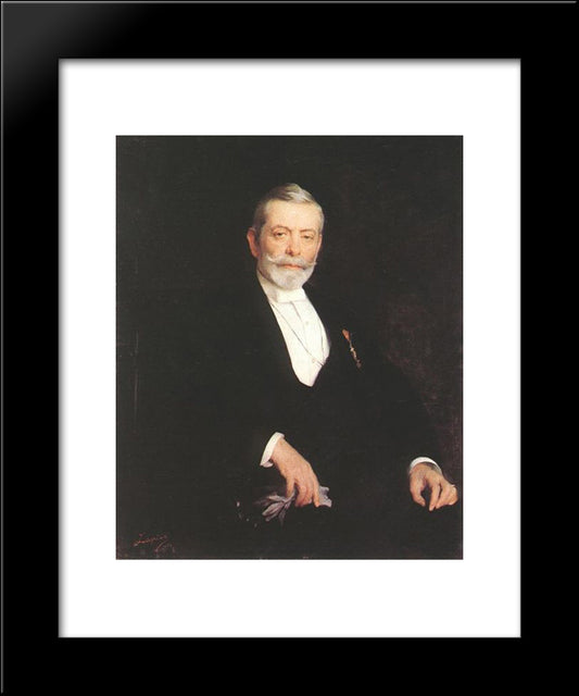 Portrait Of Ignaz Wechselmann 20x24 Black Modern Wood Framed Art Print Poster by Laszlo, Philip de