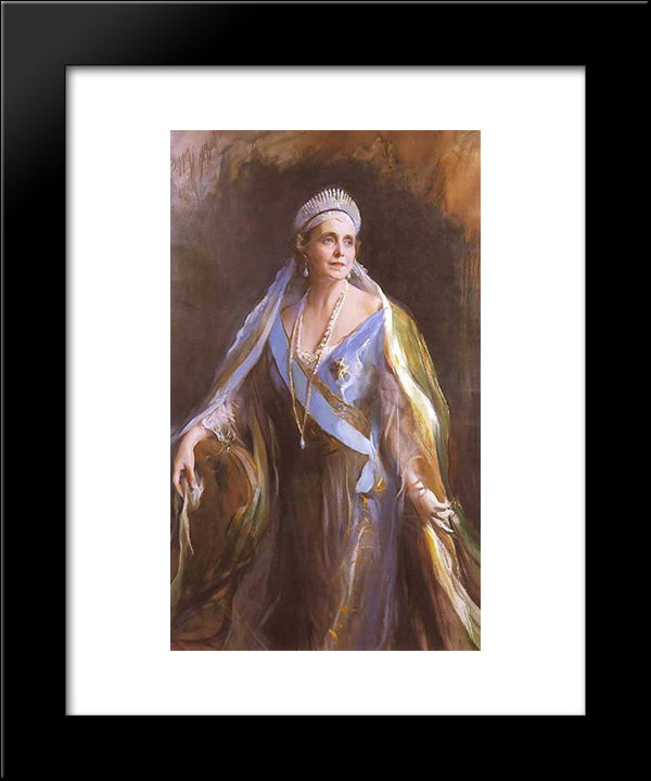 Queen Marie Of Romania 20x24 Black Modern Wood Framed Art Print Poster by Laszlo, Philip de