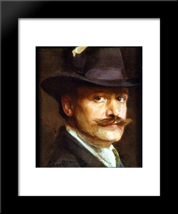 Self-Portrait 20x24 Black Modern Wood Framed Art Print Poster by Laszlo, Philip de
