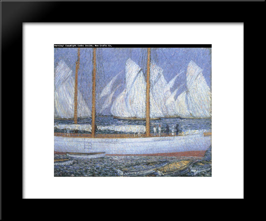 A Procession Of Yachts 20x24 Black Modern Wood Framed Art Print Poster by Steer, Philip Wilson