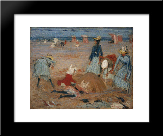 Boulogne Sands 20x24 Black Modern Wood Framed Art Print Poster by Steer, Philip Wilson