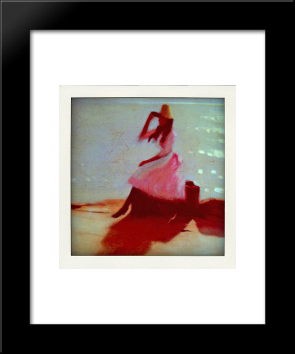 Girl At The Beach 20x24 Black Modern Wood Framed Art Print Poster by Steer, Philip Wilson