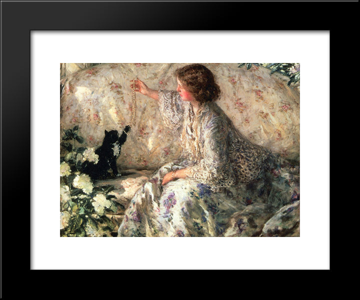 Hydrangeas 20x24 Black Modern Wood Framed Art Print Poster by Steer, Philip Wilson