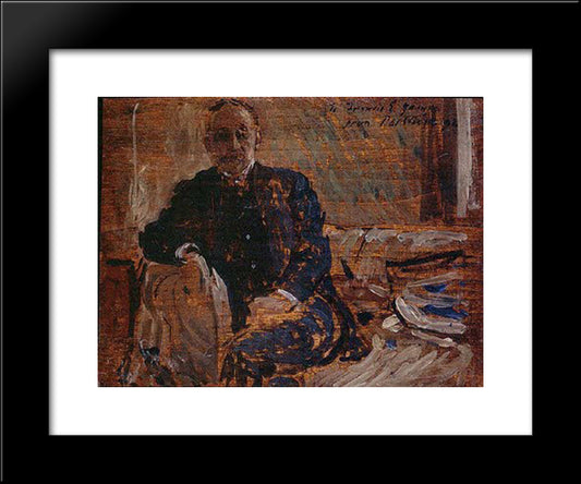 Portrait Of Francis Edward James 20x24 Black Modern Wood Framed Art Print Poster by Steer, Philip Wilson