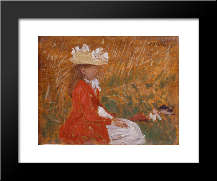 Portrait Of Miss Rose Pettigrew 20x24 Black Modern Wood Framed Art Print Poster by Steer, Philip Wilson