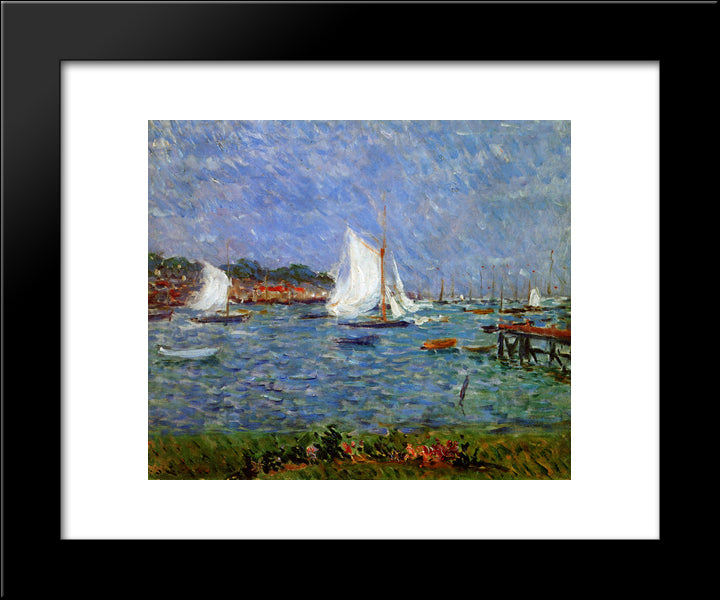 Summer At Cowes 20x24 Black Modern Wood Framed Art Print Poster by Steer, Philip Wilson