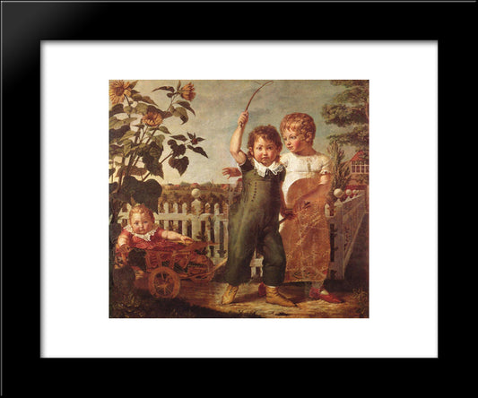 Die Hulsenbeckschen Kinder 20x24 Black Modern Wood Framed Art Print Poster by Runge, Philipp Otto