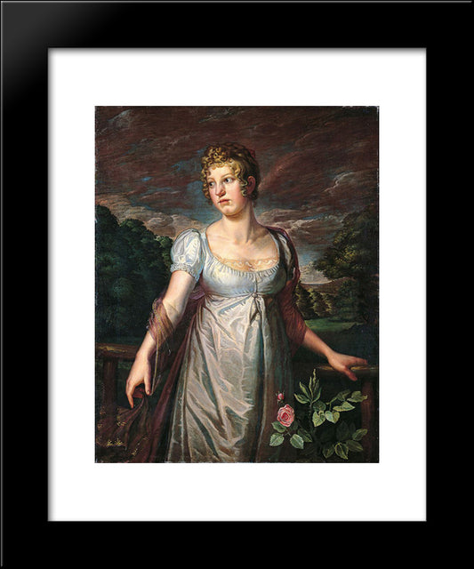 Portrait Of Wilhelmina Sophia Helwig 20x24 Black Modern Wood Framed Art Print Poster by Runge, Philipp Otto