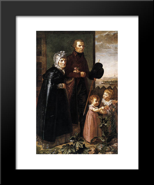 The Artist'S Parents 20x24 Black Modern Wood Framed Art Print Poster by Runge, Philipp Otto