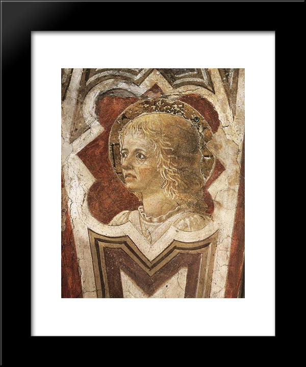 Angel 20x24 Black Modern Wood Framed Art Print Poster by Piero, della Francesca