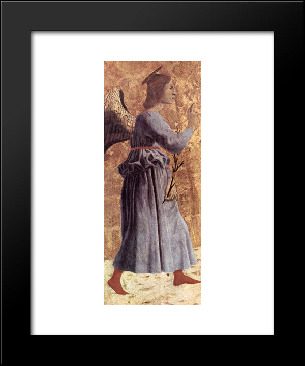 Archangel Gabriel 20x24 Black Modern Wood Framed Art Print Poster by Piero, della Francesca