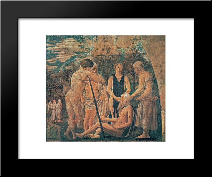 Death Of Adam (Detail) 20x24 Black Modern Wood Framed Art Print Poster by Piero, della Francesca