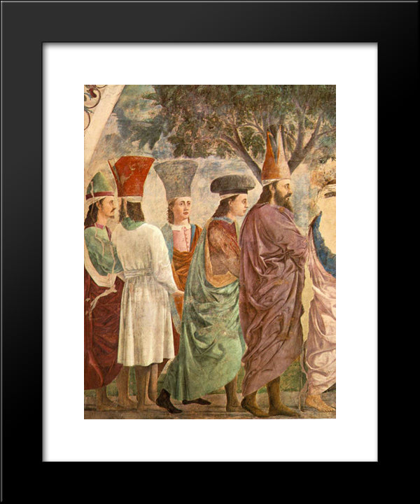 Exaltation Of The Cross (Detail) 20x24 Black Modern Wood Framed Art Print Poster by Piero, della Francesca