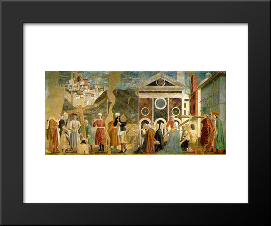 Finding And Recognition Of The True Cross 20x24 Black Modern Wood Framed Art Print Poster by Piero, della Francesca