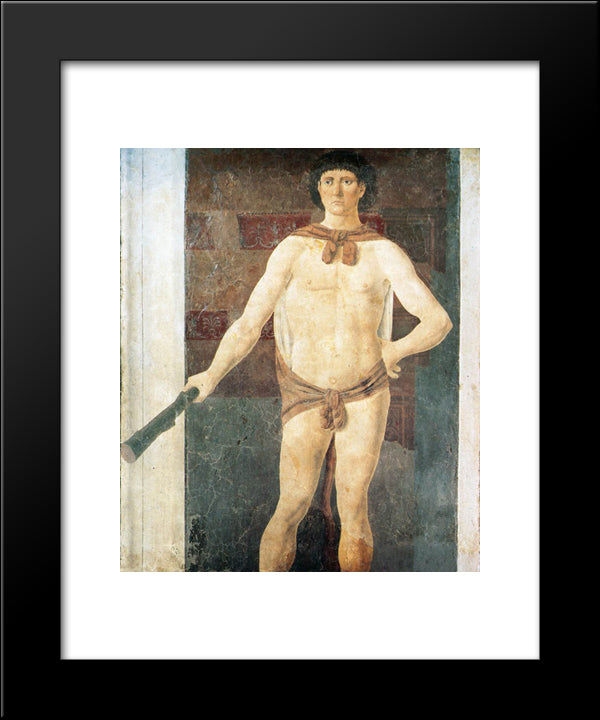 Hercules 20x24 Black Modern Wood Framed Art Print Poster by Piero, della Francesca