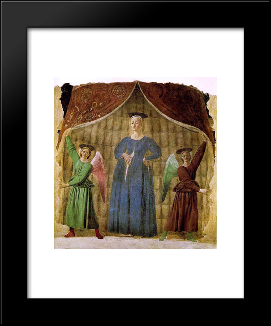 Madonna Del Parto 20x24 Black Modern Wood Framed Art Print Poster by Piero, della Francesca