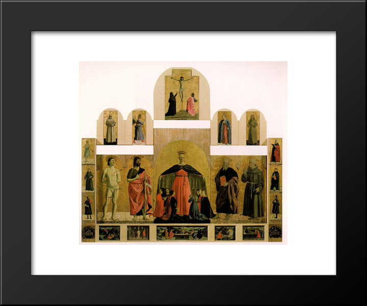 Polyptych Of The Misericordia 20x24 Black Modern Wood Framed Art Print Poster by Piero, della Francesca