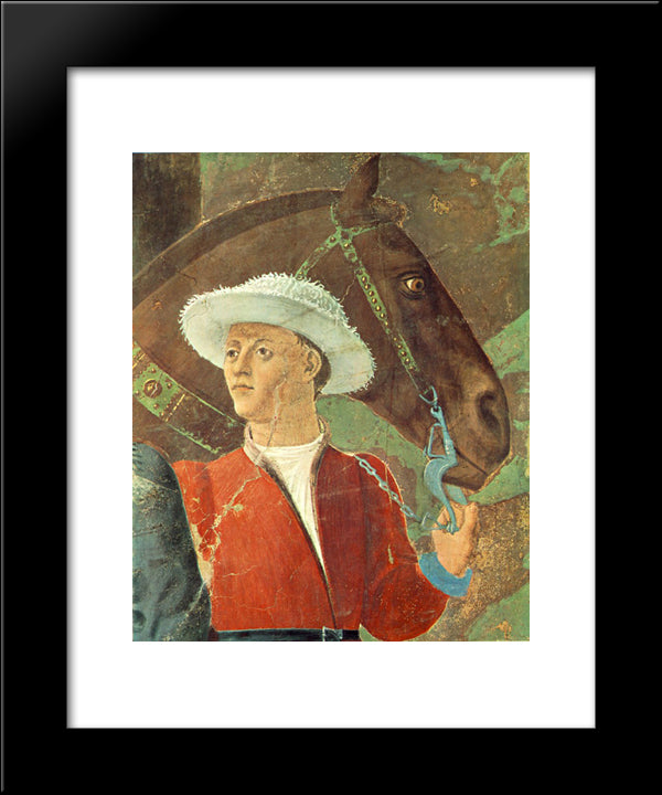 Procession Of The Queen Of Sheba (Detail) 20x24 Black Modern Wood Framed Art Print Poster by Piero, della Francesca