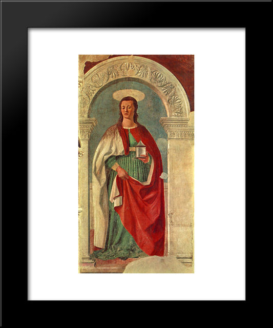 Saint Mary Magdalen 20x24 Black Modern Wood Framed Art Print Poster by Piero, della Francesca