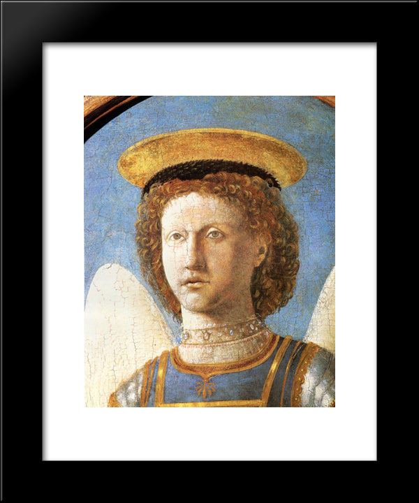 St. Michael 20x24 Black Modern Wood Framed Art Print Poster by Piero, della Francesca