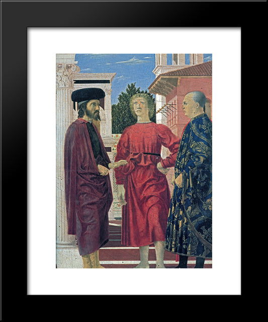 The Flagellation Of Christ (Detail) 20x24 Black Modern Wood Framed Art Print Poster by Piero, della Francesca