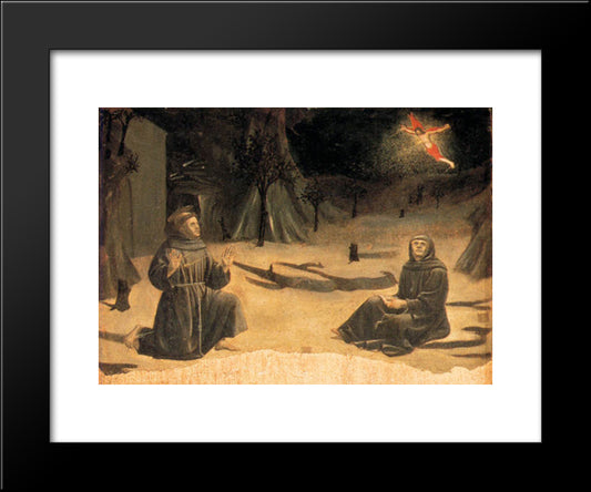 The Stigmatisation Of St. Francis 20x24 Black Modern Wood Framed Art Print Poster by Piero, della Francesca