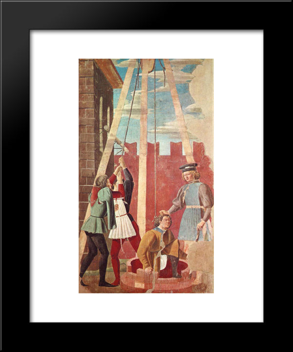 Torment Of The Jew 20x24 Black Modern Wood Framed Art Print Poster by Piero, della Francesca