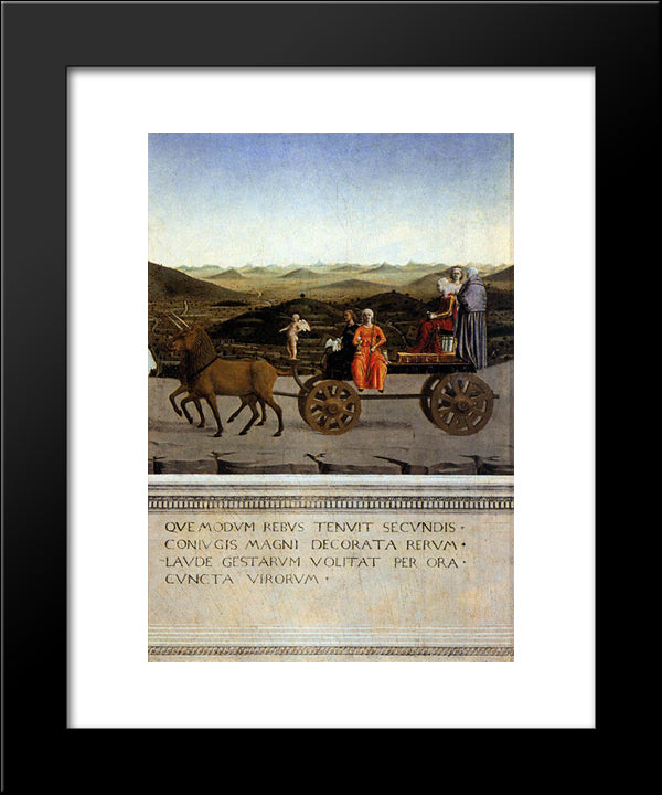 Triumph Of Battista Sforza 20x24 Black Modern Wood Framed Art Print Poster by Piero, della Francesca